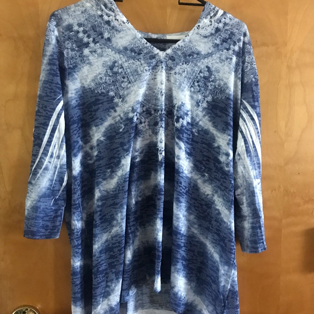 Blue Tie-Dye Women's Top